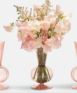 Kim Seybert TESS BUD VASE SET/3 BLUSH