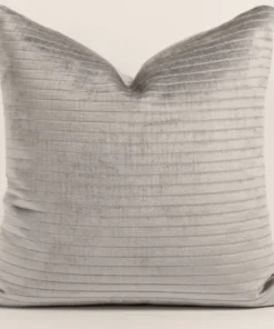 Decor Fifty-Five CHANNELS PILLOW PLATINUM 22 X22