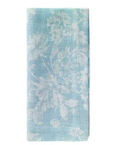 Bodrum WHITE BLOOM NAPKIN ROBIN EGG SET/4