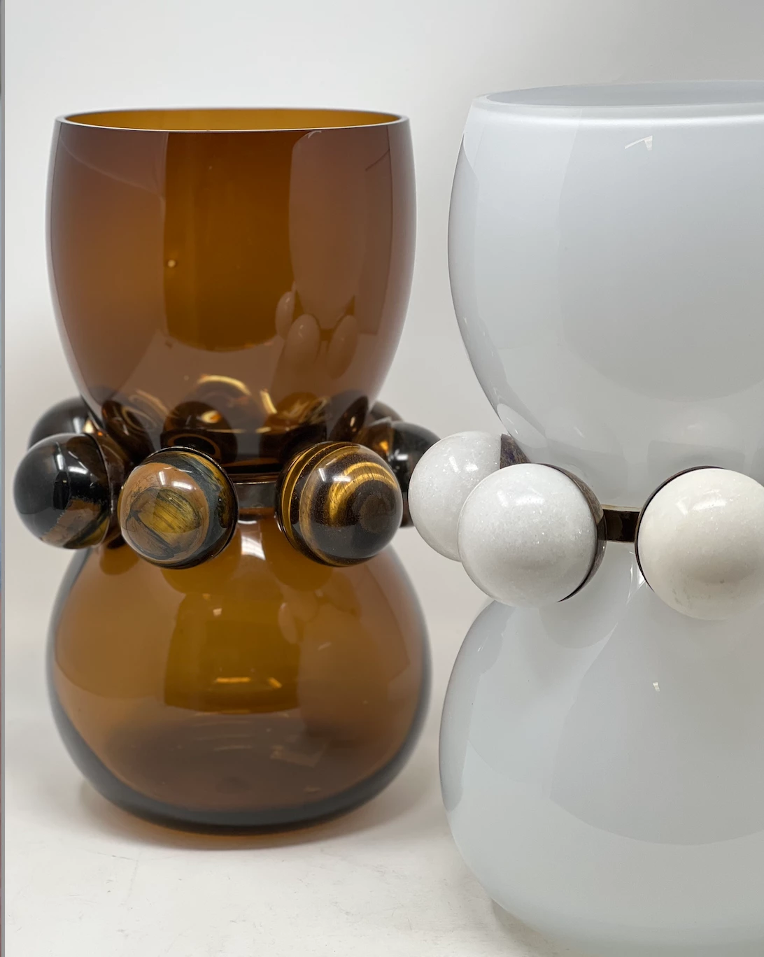 Vanessa Mitrani Creations TIFFANY OPAL WHITE VASE 2 Vanessa Mitrani Creations TIFFANY OPAL WHITE VASE