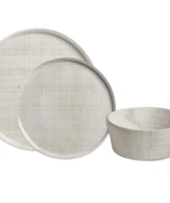 Merritt CAMBRIA LINEN MELAMINE DINNERWARE BEIGE