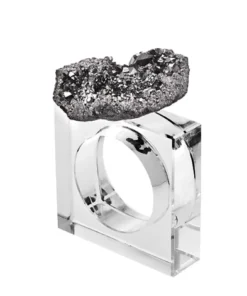 Godinger (GOD) GEODE NAPKIN RING GOLD | SET OF 4