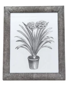 Pigeon And Poodle THE HOME OXFORD FAUX SHAGREEN FRAME GREY