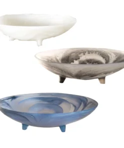 CDMX Design BOWLS & CENTERPIECES ALTA FOOTED CENTERPIECE RESIN BOWL