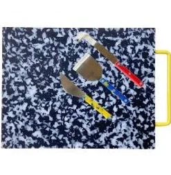 Fredericks & Mae SERVING FIESTA CHEESE BOARD BLACK & WHITE