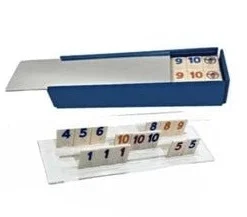 Luxe Dominoes RUMMY GAME BLUE METAL GAMES & GADGETS