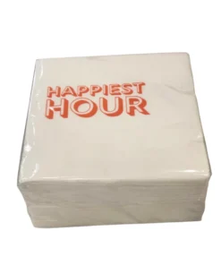 Print Appeal COCKTAIL NAPKIN PACK | HAPPIEST HOUR | ORANGE