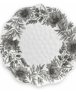 TarHong MONOCHROME FLORAL MELAMINE DINNERWARE THE TABLE