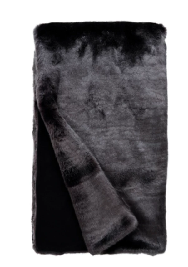 Fabulous Furs COUTURE FAUX FUR THROW GRAPHITE MINK THE HOME 3 Fabulous Furs COUTURE FAUX FUR THROW GRAPHITE MINK THE HOME