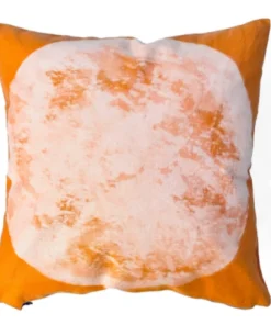 RO25 DENIM FULL MOON PILLOW ORANGE | 22 X 22