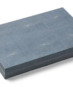 Wilouby International GAMES & GADGETS SHAGREEN BACKGAMMON SET | LIGHT BLUE | 17"