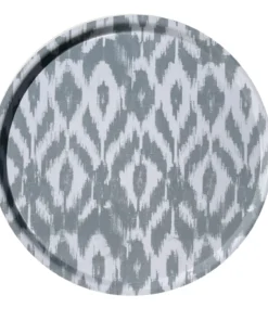 Tisch New York SERVING IKAT ROUND TRAY GREY