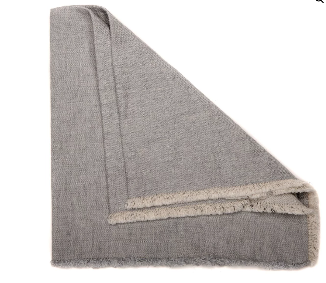 Deborah Rhodes THE TABLE WOVEN WASHED FRINGE NAPKIN | GREY 1 Deborah Rhodes THE TABLE WOVEN WASHED FRINGE NAPKIN | GREY