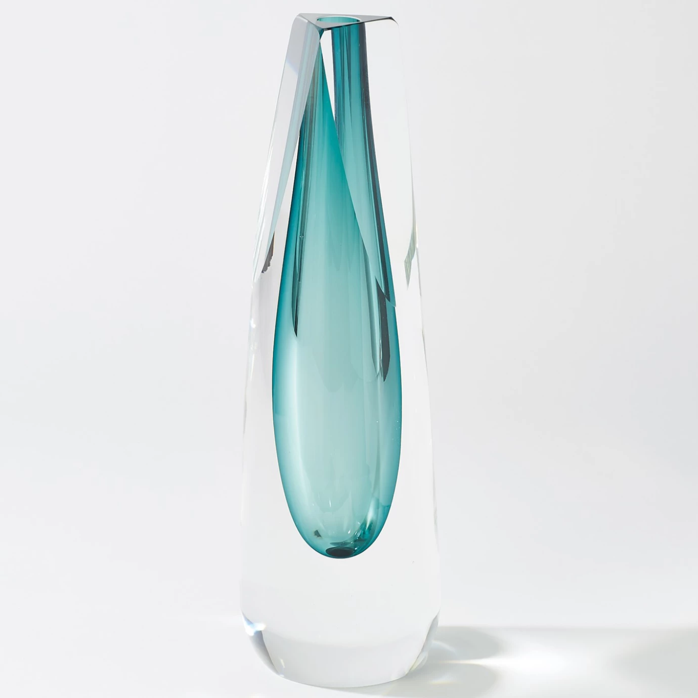 Global Views THE HOME TRIANGLE CUT VASE AZURE 1 Global Views THE HOME TRIANGLE CUT VASE AZURE