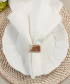 Saro Trading Company HIDE NAPKIN RING SET THE TABLE