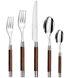 Capdeco/BIA Cordon Bleu CONTY 5-PIECE FLATWARE SET | GREY