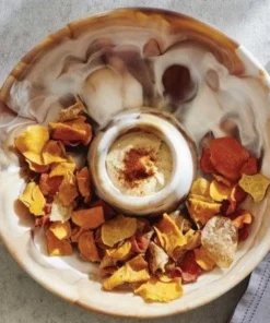 Blue Pheasant HUGO RESIN CHIP & DIP BROWN SERVING