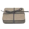 Bodrum PRESTO 4 PC COASTER SET | OATMEAL WINE & BAR