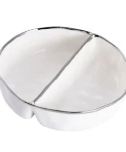 Pampa Bay BIANCA 2 SECTION BOWL LARGE SERVING