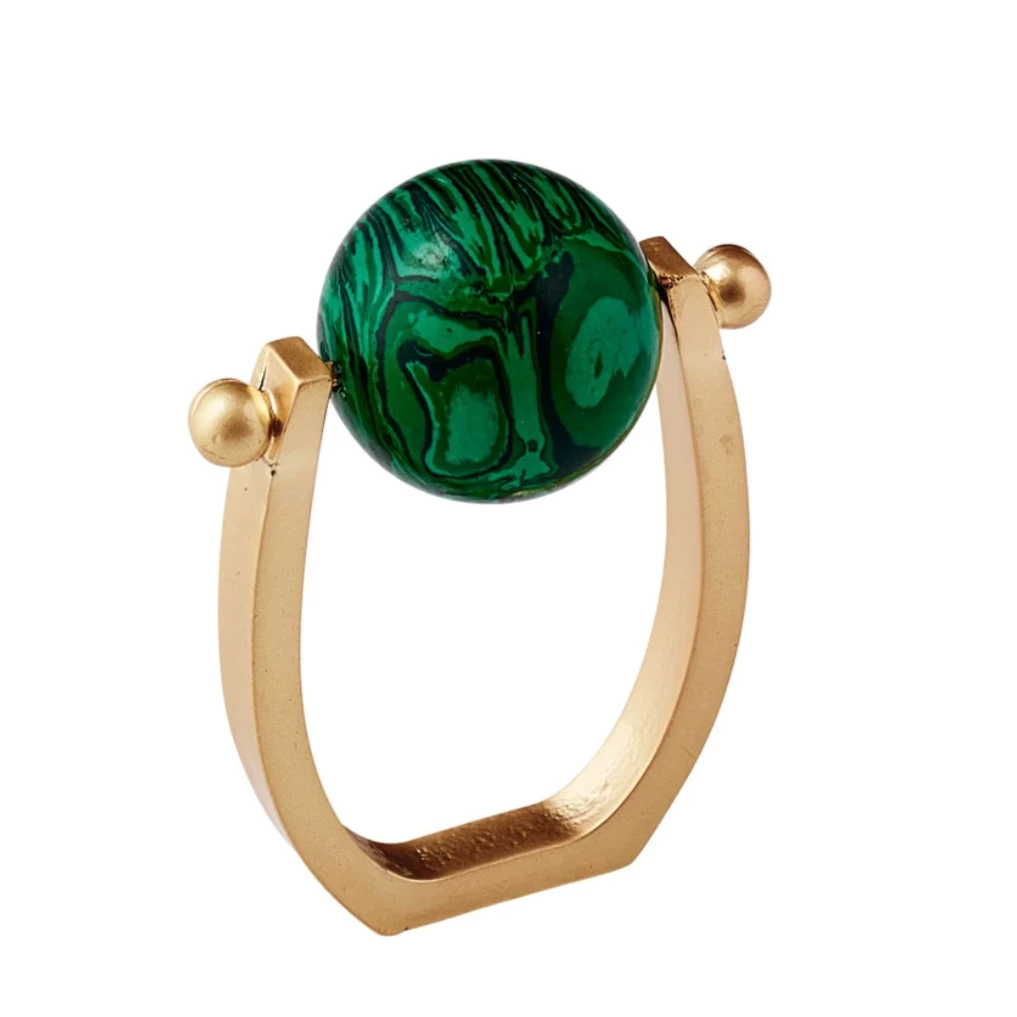 Kim Seybert MINERAL NAPKIN RING EMERALD THE TABLE 1 Kim Seybert MINERAL NAPKIN RING EMERALD THE TABLE