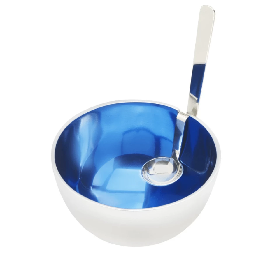 Inspired Generations SERVING BENZ BOWL WITH SPOON BLUE 1 Inspired Generations SERVING BENZ BOWL WITH SPOON BLUE