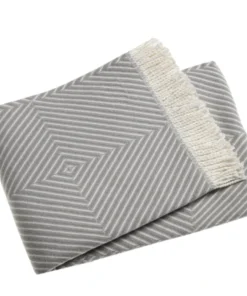 A Soft Idea GRAPHIC SQUARES THROW | VARIOUS COLORS THE HOME