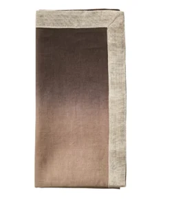 Kim Seybert DIP DYE NAPKIN TAUPE & BARK 5 Kim Seybert DIP DYE NAPKIN TAUPE & BARK