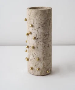 CDMX Design CONFETTI TRAVERTINE VASES