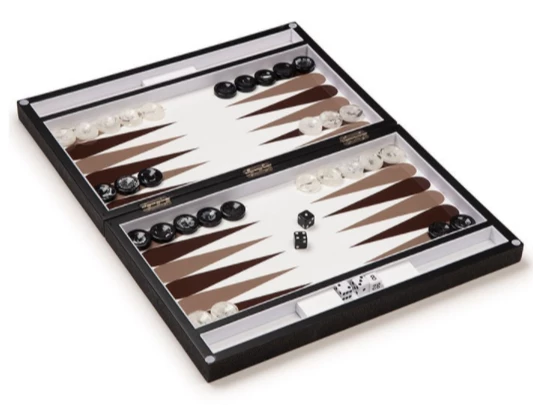 Wilouby International SHAGREEN BACKGAMMON SET | CHOCOLATE 1 Wilouby International SHAGREEN BACKGAMMON SET | CHOCOLATE