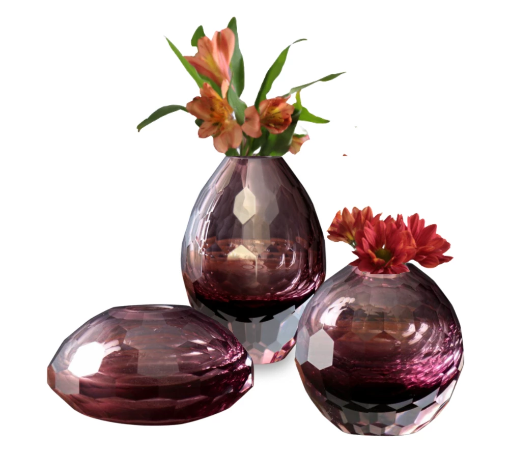Beatriz Ball FACETED BUD VASE | AMETHYST | SHORT 2 Beatriz Ball FACETED BUD VASE | AMETHYST | SHORT