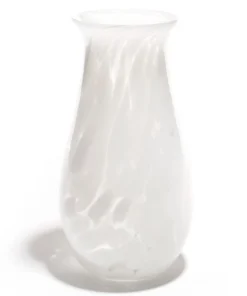 Saban Glass FLORA VASE OPAL WHITE THE HOME
