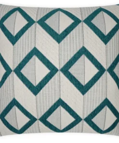 D.V. KAP Home / Canaan Company PILLOWS DOUBLE LINK PILLOW PEACOCK | 22 X 22