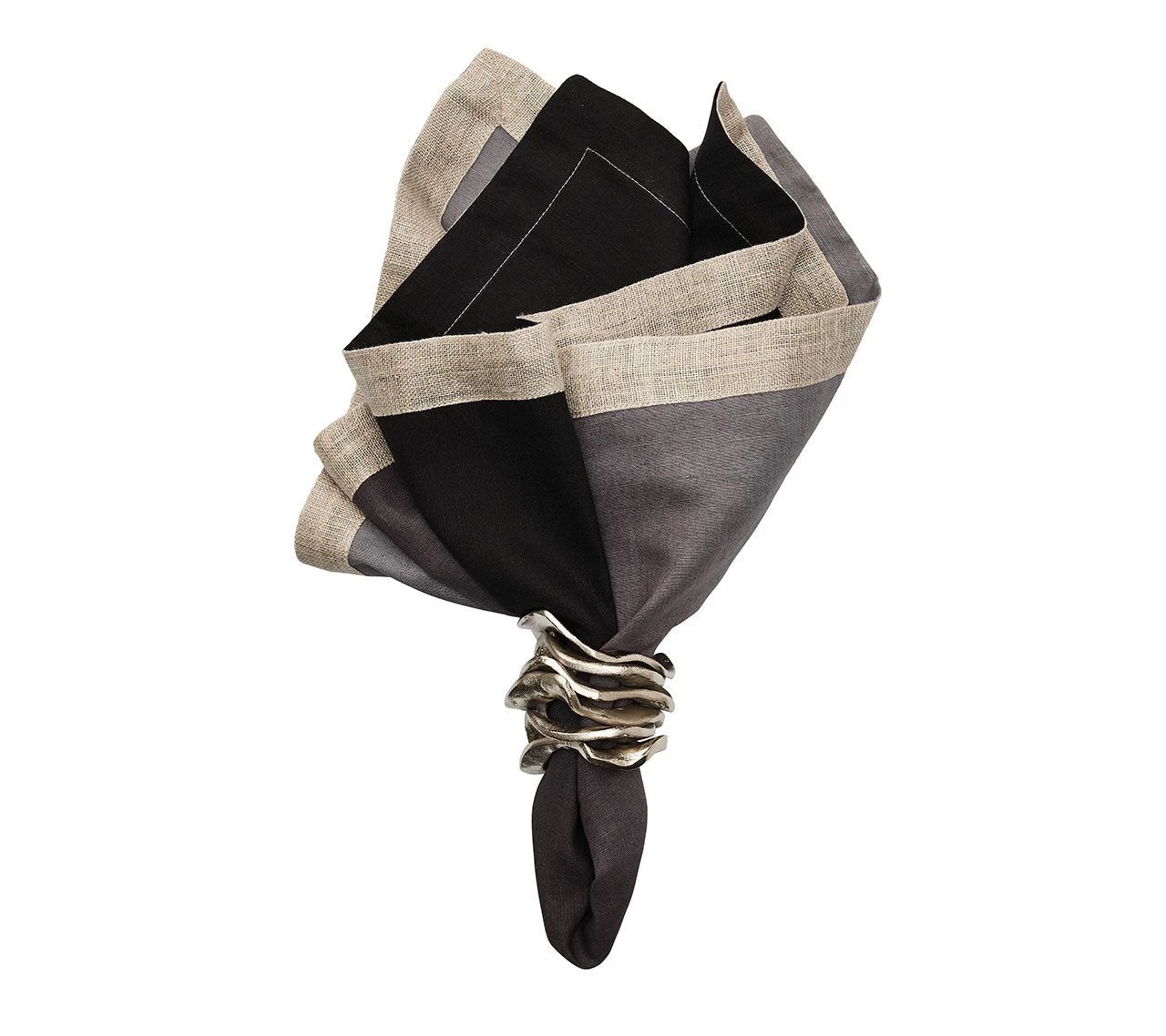 Kim Seybert THE TABLE DIP DYE NAPKIN GREY & BLACK 3 Kim Seybert THE TABLE DIP DYE NAPKIN GREY & BLACK