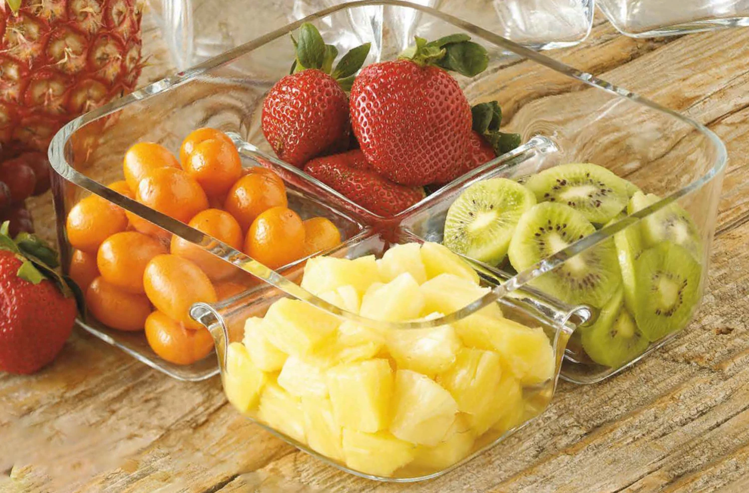 Majestic Gifts/Barski RELISH FOUR PART DISH SERVING 4 Majestic Gifts/Barski RELISH FOUR PART DISH SERVING