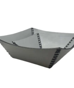 MooMoo Designs LEATHER STITCHED TRAY SET GREY