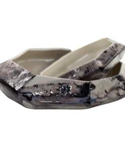 Lauren HB Studio POLYGON STONE SERVING BOWLS