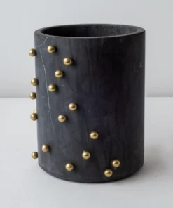 CDMX Design THE HOME CONFETTI MARBLE STUD VASES