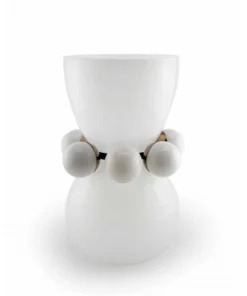 Vanessa Mitrani Creations TIFFANY OPAL WHITE VASE