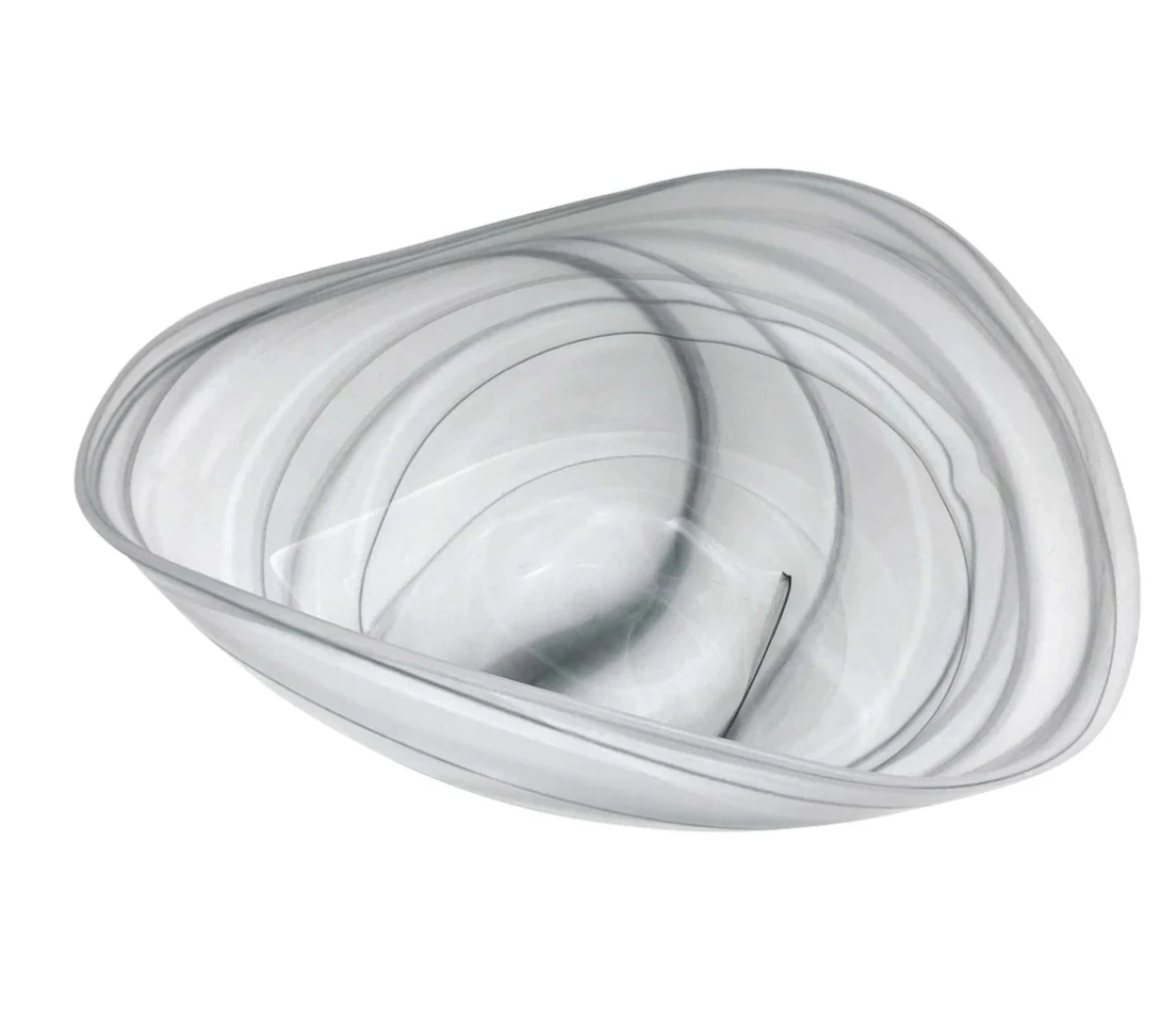 MARIPOSA ALABASTER DECORATIVE BOWL BLACK & WHITE 3 MARIPOSA ALABASTER DECORATIVE BOWL BLACK & WHITE