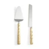 Michael Wainwright SERVING TRURO GOLD CAKE KNIFE & SERVER SET