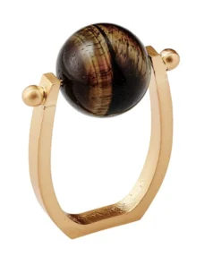 Kim Seybert MINERAL NAPKIN RING BROWN