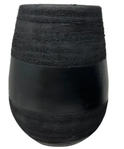 MooMoo Designs TEXTURED BLACK VASES THE HOME