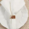 Saro Trading Company HIDE NAPKIN RING SET THE TABLE