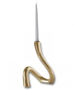 Beatriz Ball CANDLELIGHT SIERRA SERPENTE CANDLESTICK | GOLD 11"