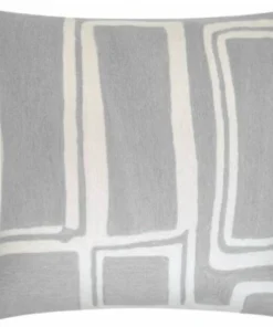 Judy Ross Textiles PROCESSION PILLOW ICE SILVER | 18 X 18