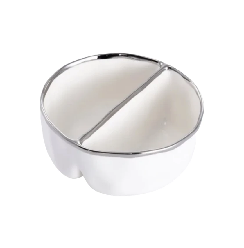 Pampa Bay SERVING BIANCA 2-SECTION BOWL | SMALL 1 Pampa Bay SERVING BIANCA 2-SECTION BOWL | SMALL