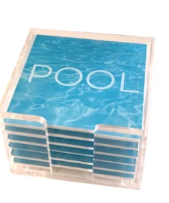 EYE CANDY POOL ACRYLIC COASTER SET | 6 PIECE
