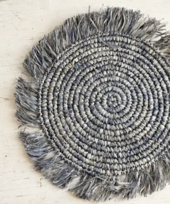 Saro Trading Company RAFIA PLACEMAT GREY THE TABLE