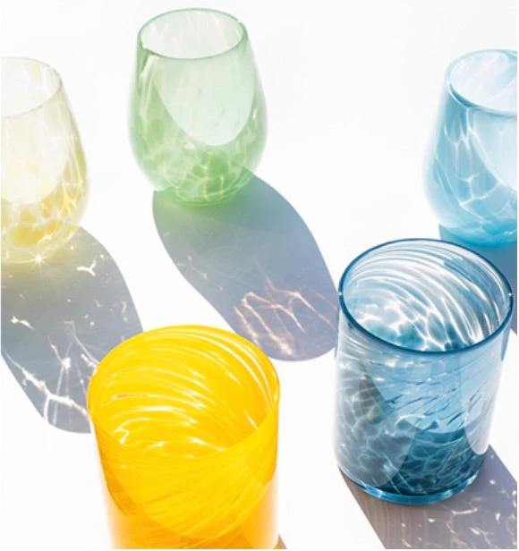 Saban Glass DRINKWARE FRITSY GLASSES | TALL OR SHORT 1 Saban Glass DRINKWARE FRITSY GLASSES | TALL OR SHORT