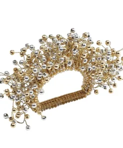 Kim Seybert SPRAY NAPKIN RING GOLD & SILVER